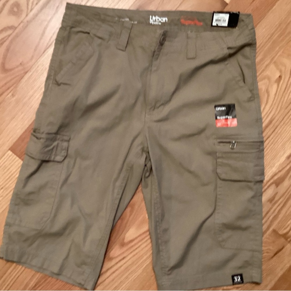 Urban Pipeline Khaki Cargo Shorts with SuperFlex